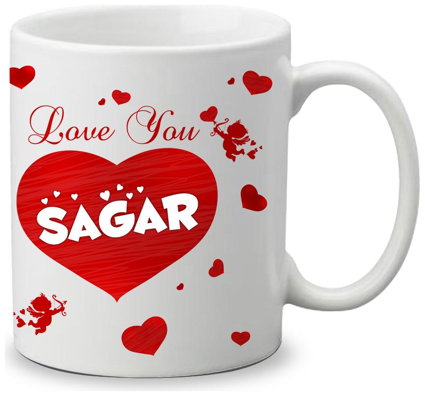

Giftszone Love u Sagar Name White Mug Best Gifts for Valentine s Day Anniversary