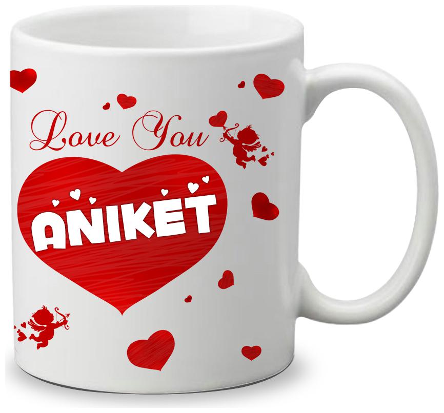 

Giftszone Love u Aniket Name White Mug Best Gifts for Valentine s Day Anniversary