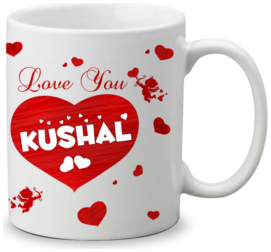

Giftszone Love u Kushal Name White Mug Best Gifts for Valentine s Day Anniversary