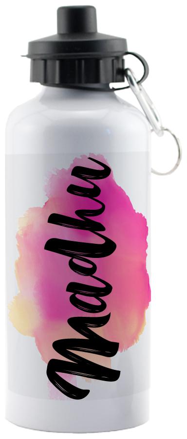 

GIFTSZONE Aluminium White Water Bottle ( 600 ml Set of 1 )