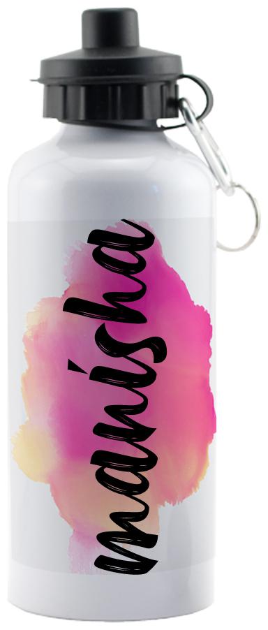 

GIFTSZONE Aluminium White Water Bottle ( 600 ml Set of 1 )