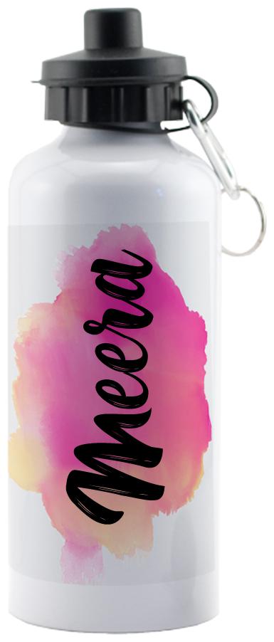 

GIFTSZONE Aluminium White Water Bottle ( 600 ml Set of 1 )