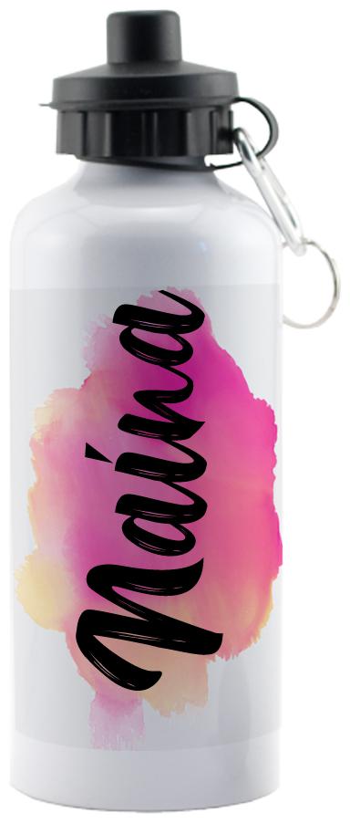 

GIFTSZONE Aluminium White Water Bottle ( 600 ml Set of 1 )