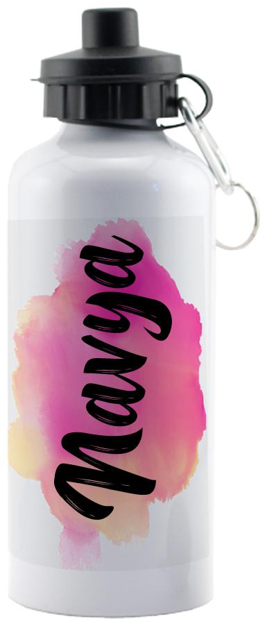 

GIFTSZONE Aluminium White Water Bottle ( 600 ml Set of 1 )