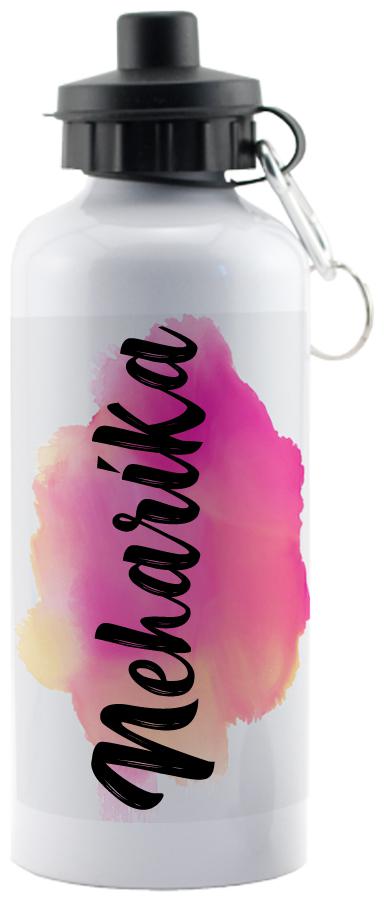 

GIFTSZONE Aluminium White Water Bottle ( 600 ml Set of 1 )