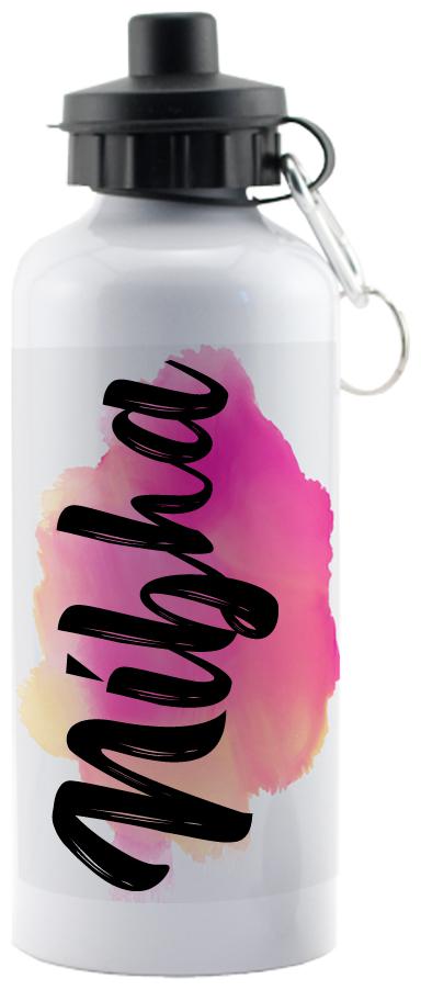 

GIFTSZONE Aluminium White Water Bottle ( 600 ml Set of 1 )