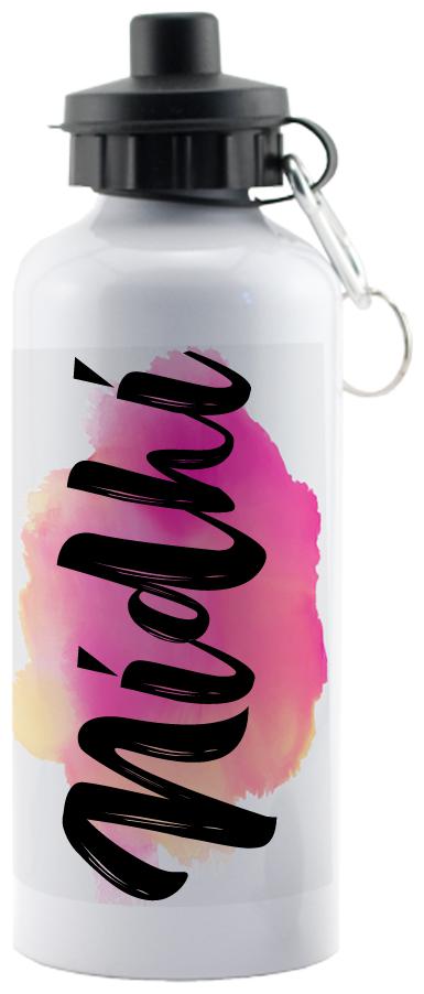 

GIFTSZONE Aluminium White Water Bottle ( 600 ml Set of 1 )