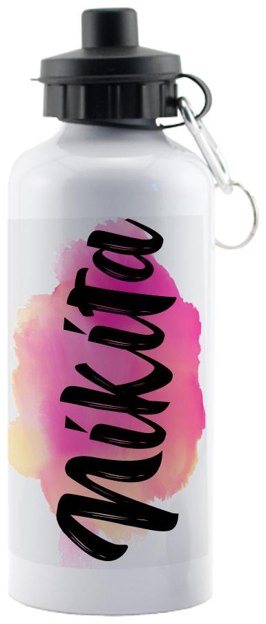 

GIFTSZONE Aluminium White Water Bottle ( 600 ml Set of 1 )