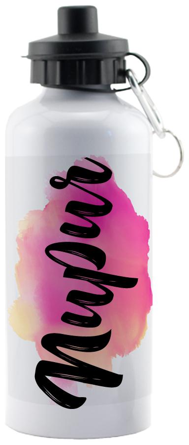 

GIFTSZONE Aluminium White Water Bottle ( 600 ml Set of 1 )