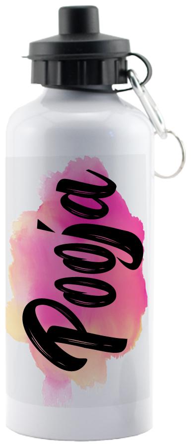 

GIFTSZONE Aluminium White Water Bottle ( 600 ml Set of 1 )