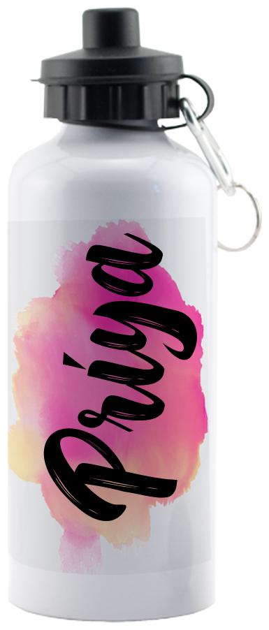 

GIFTSZONE Aluminium White Water Bottle ( 600 ml Set of 1 )