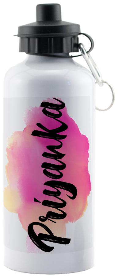 

GIFTSZONE Aluminium White Water Bottle ( 600 ml Set of 1 )