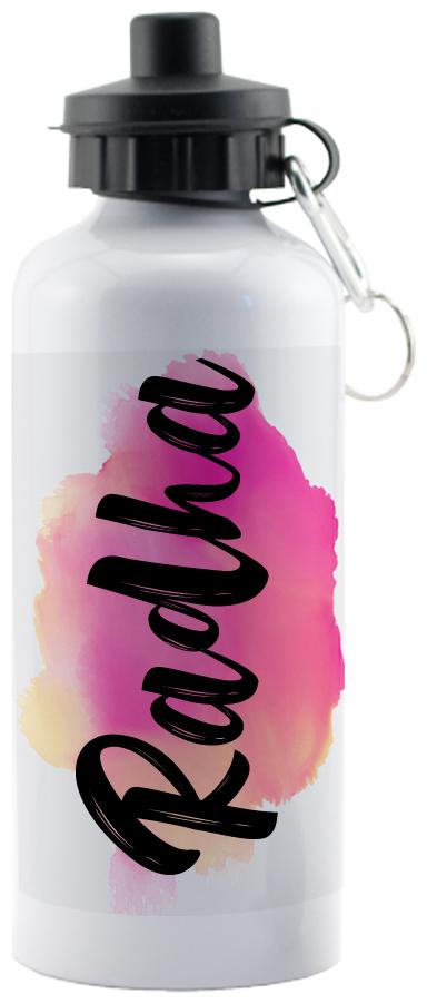 

GIFTSZONE Aluminium White Water Bottle ( 600 ml Set of 1 )