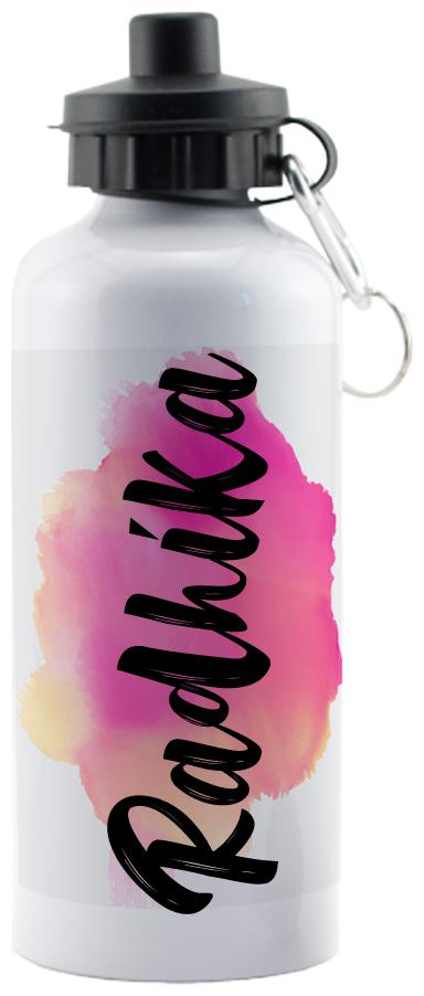 

GIFTSZONE Aluminium White Water Bottle ( 600 ml Set of 1 )