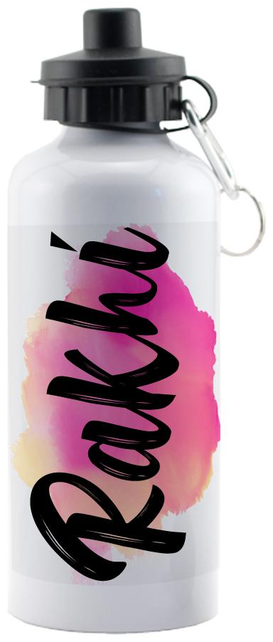 

GIFTSZONE Aluminium White Water Bottle ( 600 ml Set of 1 )