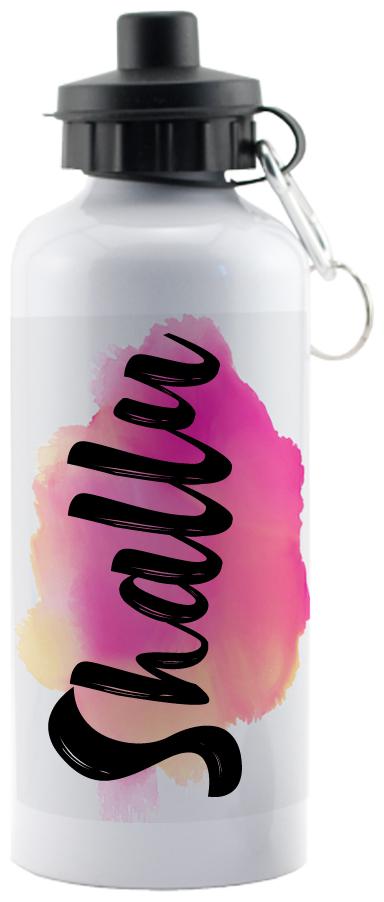 

GIFTSZONE Aluminium White Water Bottle ( 600 ml Set of 1 )