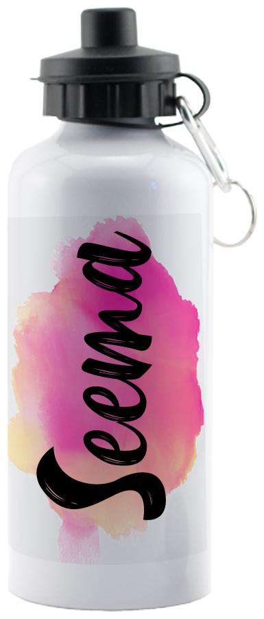 

GIFTSZONE Aluminium White Water Bottle ( 600 ml Set of 1 )