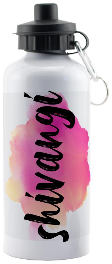 

GIFTSZONE Aluminium White Water Bottle ( 600 ml Set of 1 )
