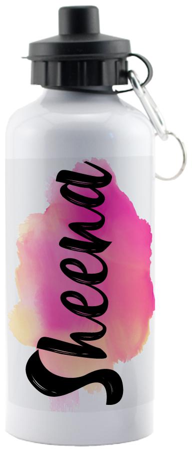 

GIFTSZONE Aluminium White Water Bottle ( 600 ml Set of 1 )