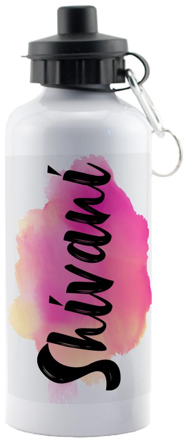 

GIFTSZONE Aluminium White Water Bottle ( 600 ml Set of 1 )