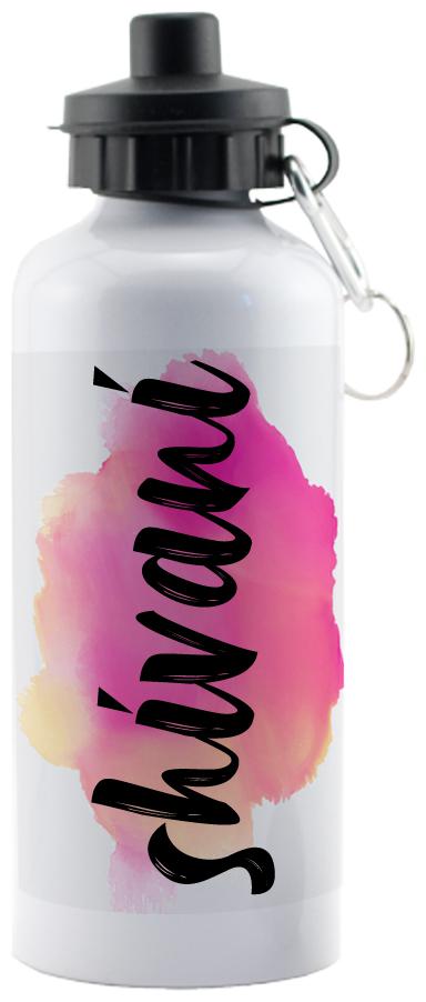 

GIFTSZONE Aluminium White Water Bottle ( 600 ml Set of 1 )
