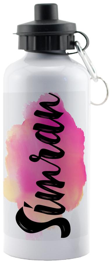 

GIFTSZONE Aluminium White Water Bottle ( 600 ml Set of 1 )