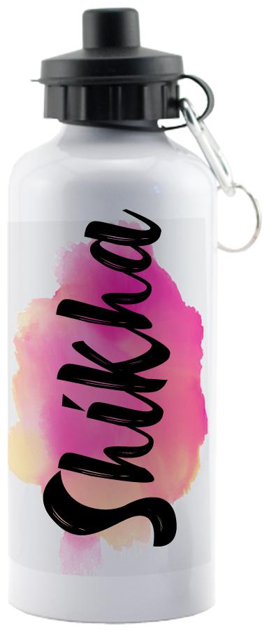 

GIFTSZONE Aluminium White Water Bottle ( 600 ml Set of 1 )