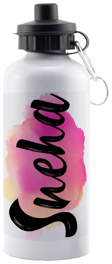 

GIFTSZONE Aluminium White Water Bottle ( 600 ml Set of 1 )