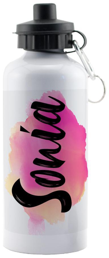 

GIFTSZONE Aluminium White Water Bottle ( 600 ml Set of 1 )