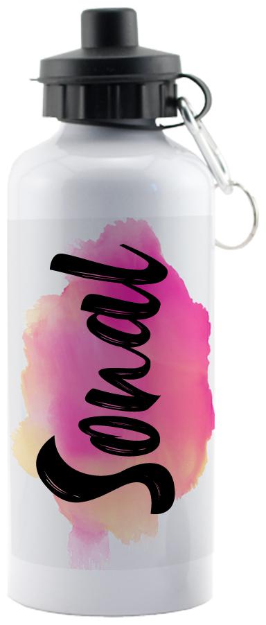 

GIFTSZONE Aluminium White Water Bottle ( 600 ml Set of 1 )