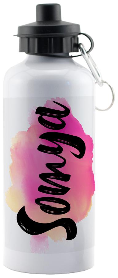 

GIFTSZONE Aluminium White Water Bottle ( 600 ml Set of 1 )