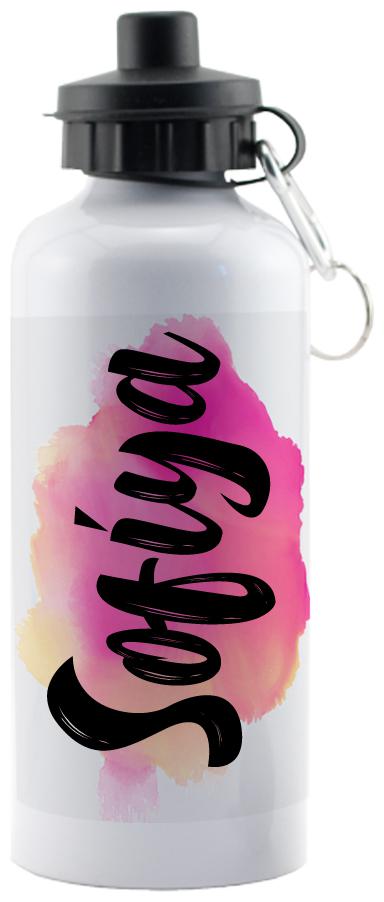 

GIFTSZONE Aluminium White Water Bottle ( 600 ml Set of 1 )