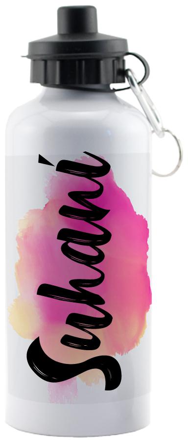 

GIFTSZONE Aluminium White Water Bottle ( 600 ml Set of 1 )