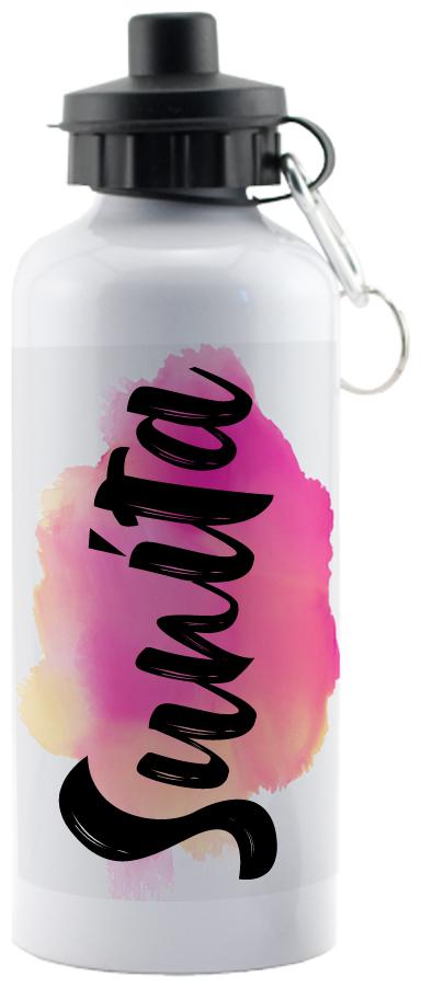 

GIFTSZONE Aluminium White Water Bottle ( 600 ml Set of 1 )