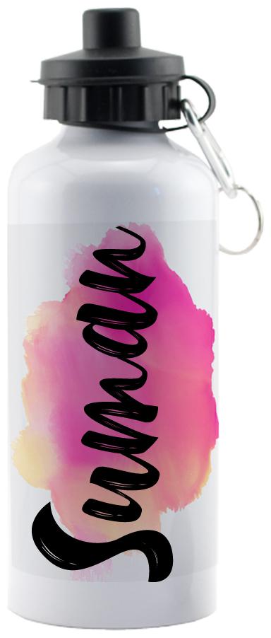 

GIFTSZONE Aluminium White Water Bottle ( 600 ml Set of 1 )