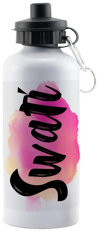 

GIFTSZONE Aluminium White Water Bottle ( 600 ml Set of 1 )