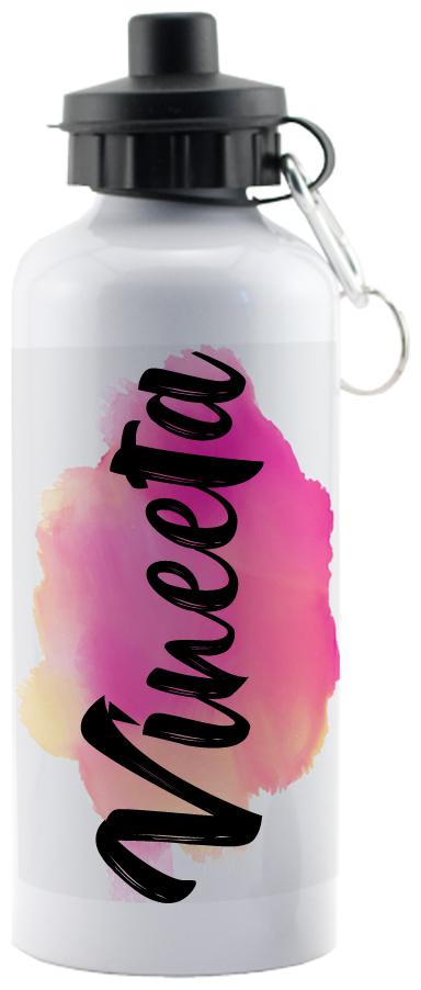 

GIFTSZONE Aluminium White Water Bottle ( 600 ml Set of 1 )