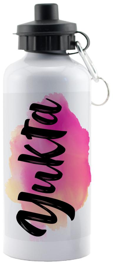 

GIFTSZONE Aluminium White Water Bottle ( 600 ml Set of 1 )