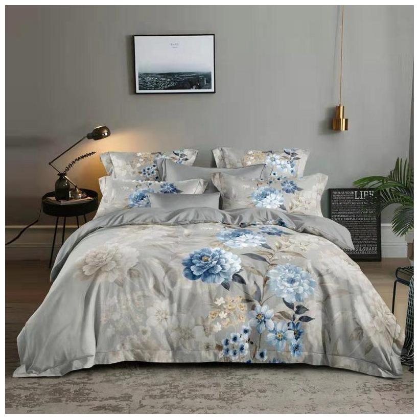 

Gifty Microfiber Floral Queen Size Bedsheet 104 TC ( 1 Bedsheet With 2 Pillow Covers Grey )
