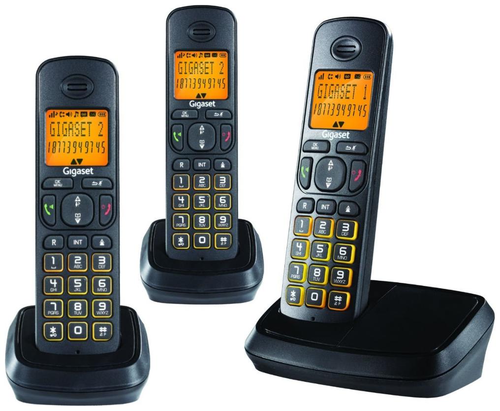 

Gigaset A500 Trio Black cordless landline phone