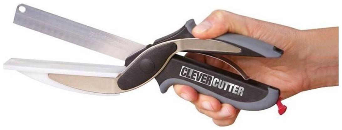 

Gking Clever Cutter 2-in-1 Food Chopper Multifunction Kitchen vegetable Scissors Cutter Chopper (Black)