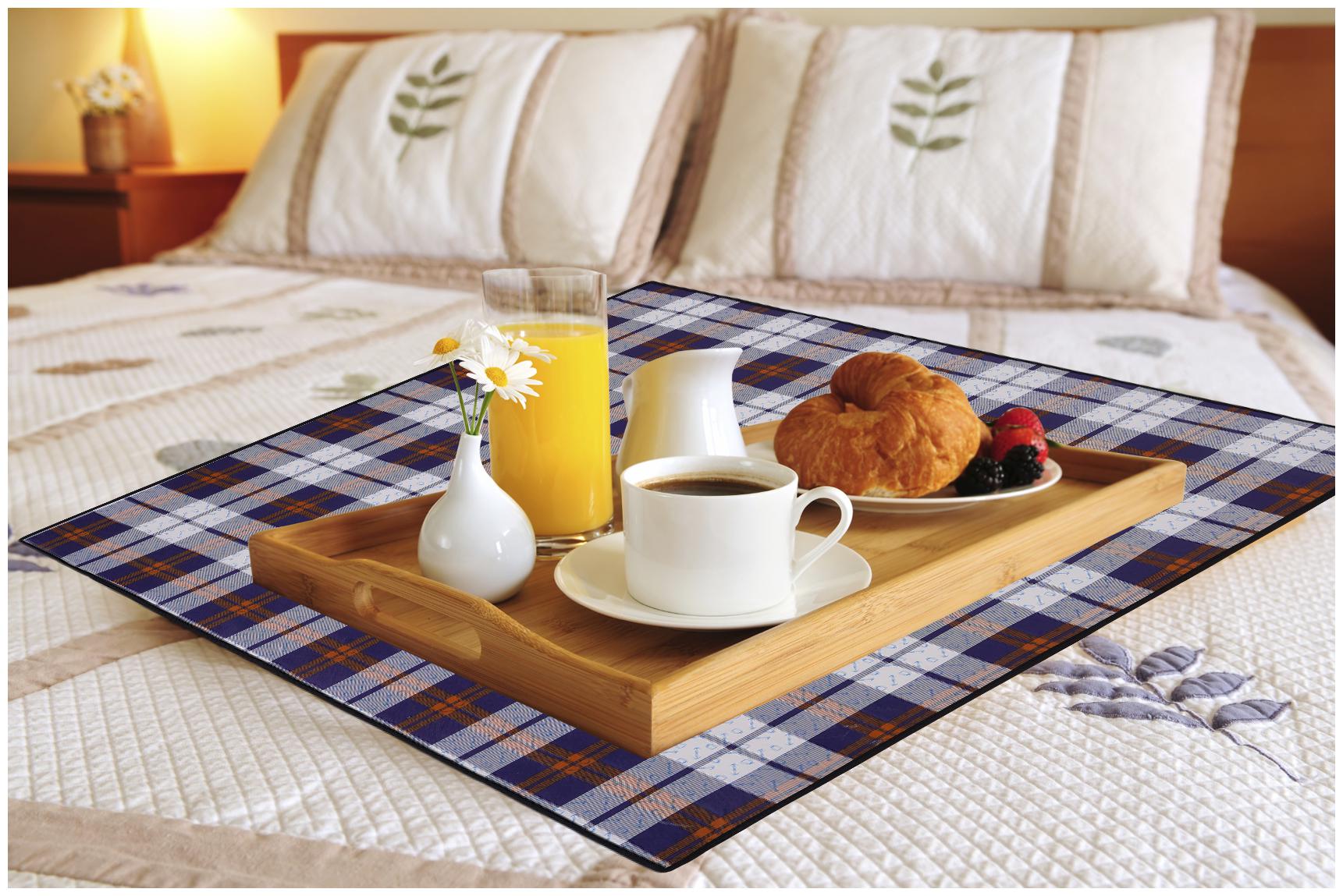 

Glassiano Bed Server Food Mat Square Waterproof Oilproof Square Food Mat Multicolor (36x36 inch) CAM06
