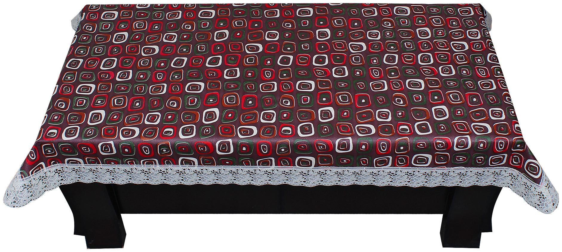 

Glassiano Centre Table Cover For Living Room With White Border Lace Size 40x60 Inch SA65
