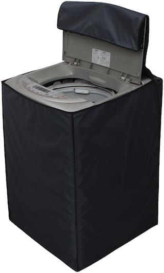 Glassiano Dark Gray Waterproof & Dustproof Washing Machine Cover For Godrej WT Eon 700 PFD fully automatic 7kg washing machine