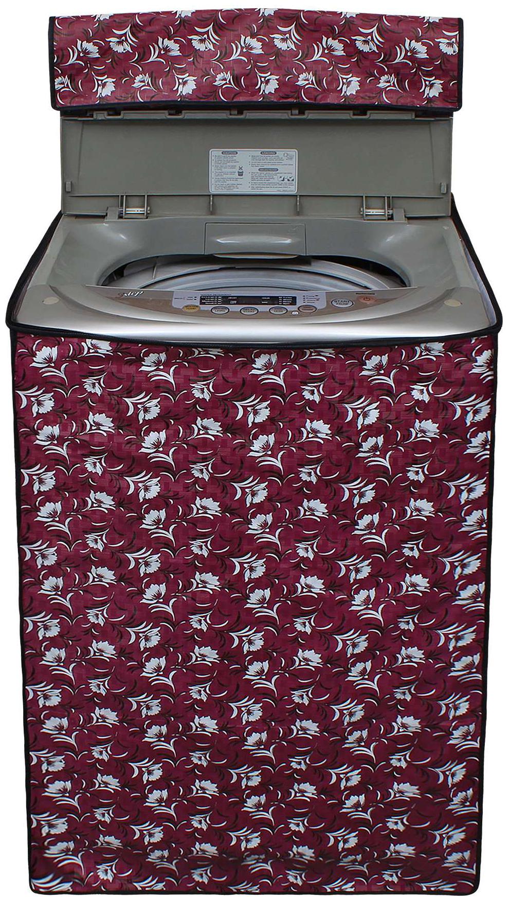 

Glassiano Flower Printed Washing Machine Cover For Samsung Fully Automatic Top Loading Washing Model