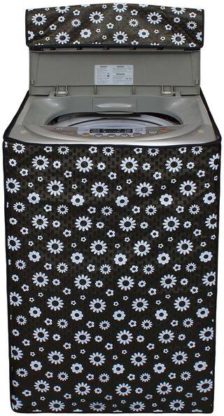Glassiano Flower Printed Washing Machine Cover For LG 6.5 kg T7567NEDLH Fully Automatic Top Loading Washing Machine
