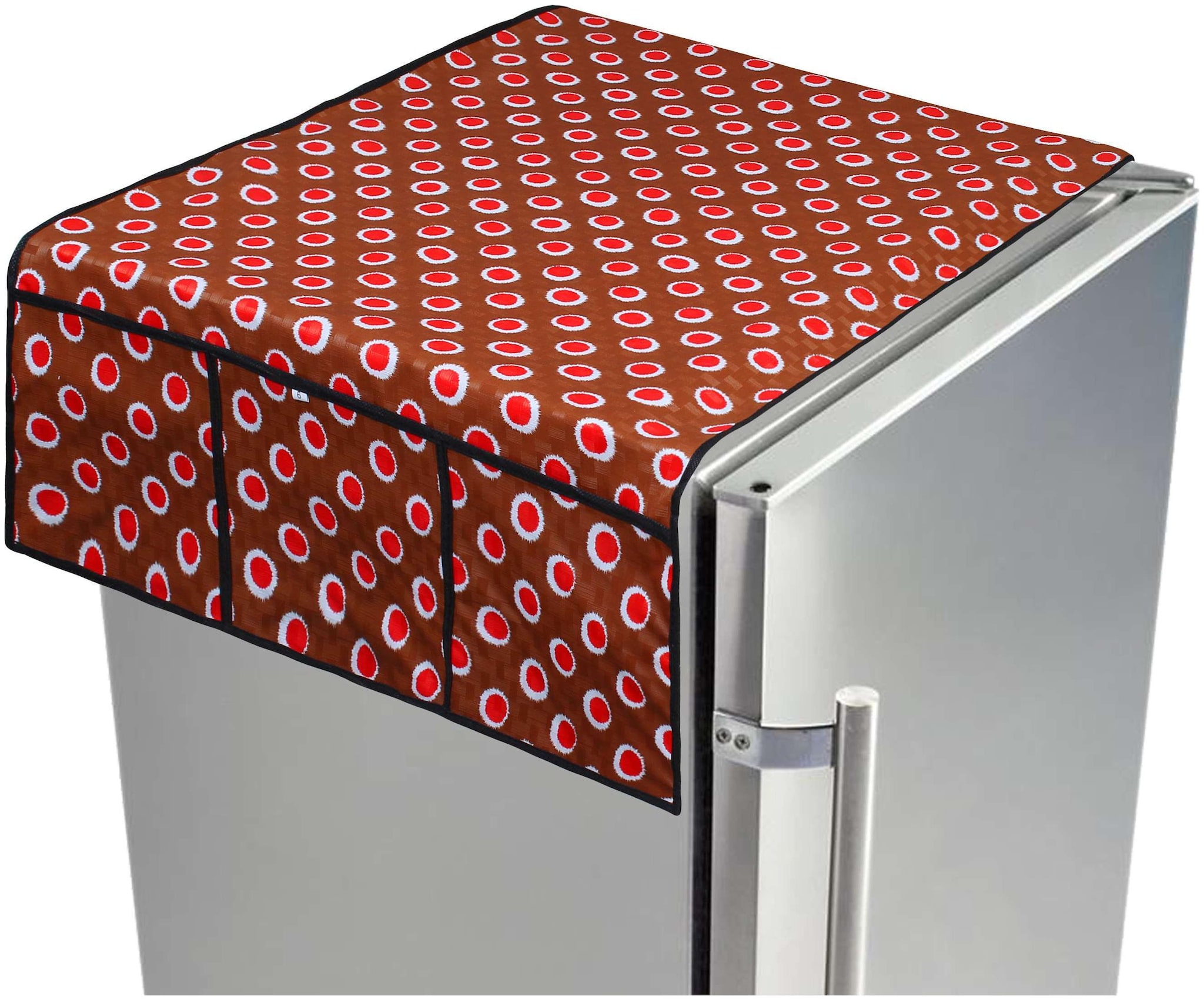 

Glassiano Fridge Top Cover with 6 pockets