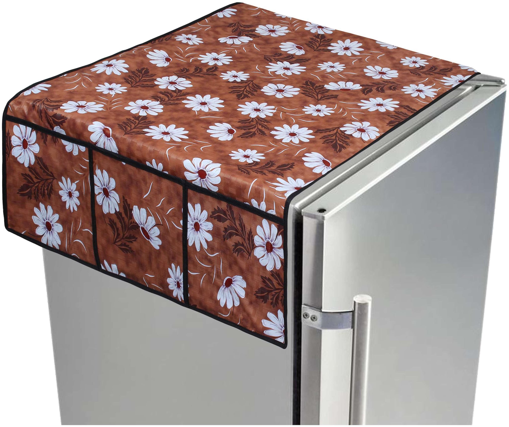 

Glassiano Fridge Top Cover with 6 pockets