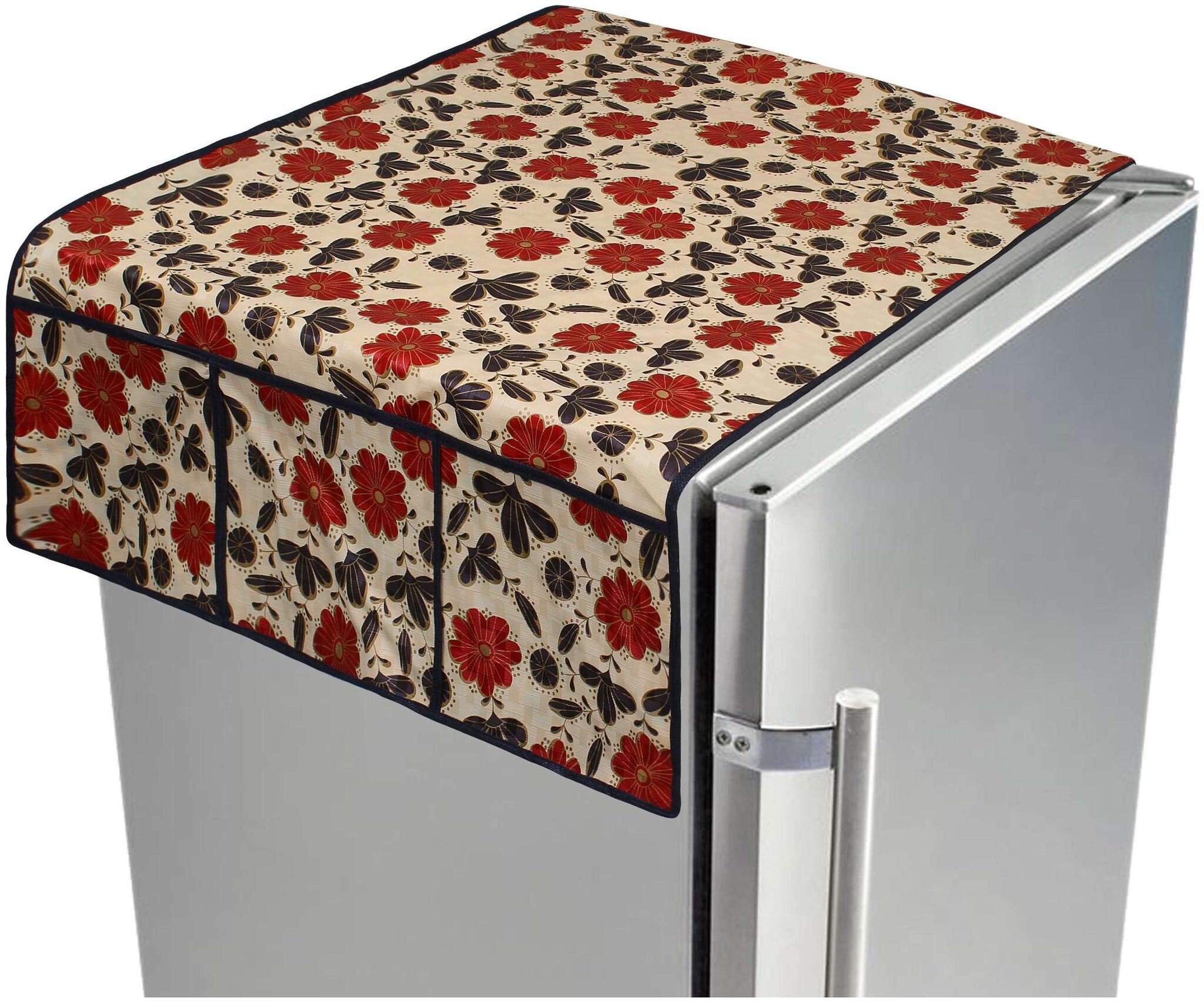 

Glassiano Fridge Top Cover with 6 pockets