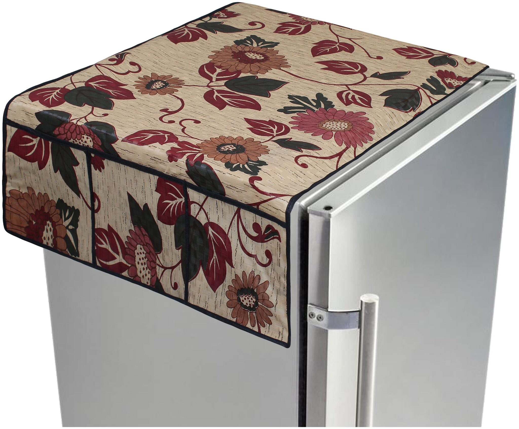 

Glassiano Fridge Top Cover with 6 pockets